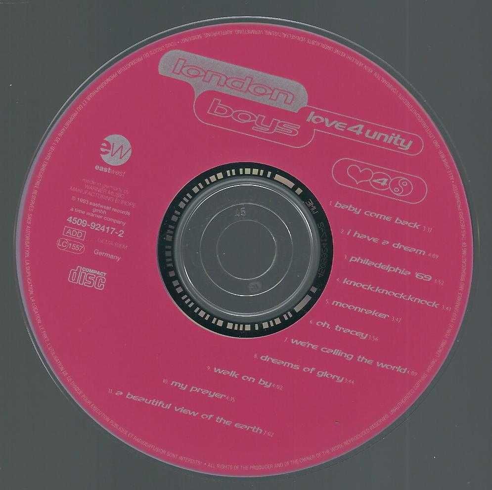 CD London Boys - Love 4 Unity (1993)