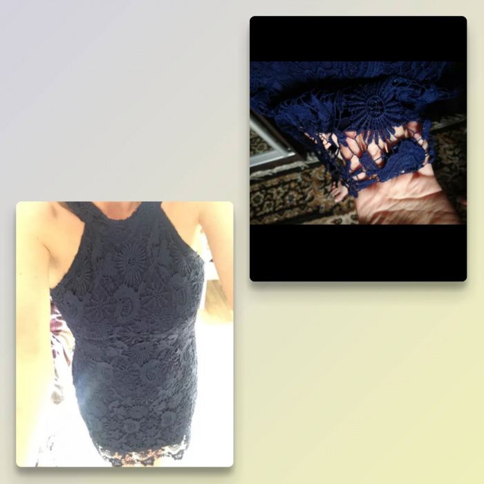 Vestido azul escuro