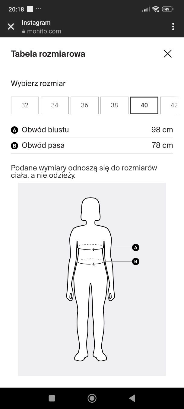 Koszula biała w wzór Mohito 40