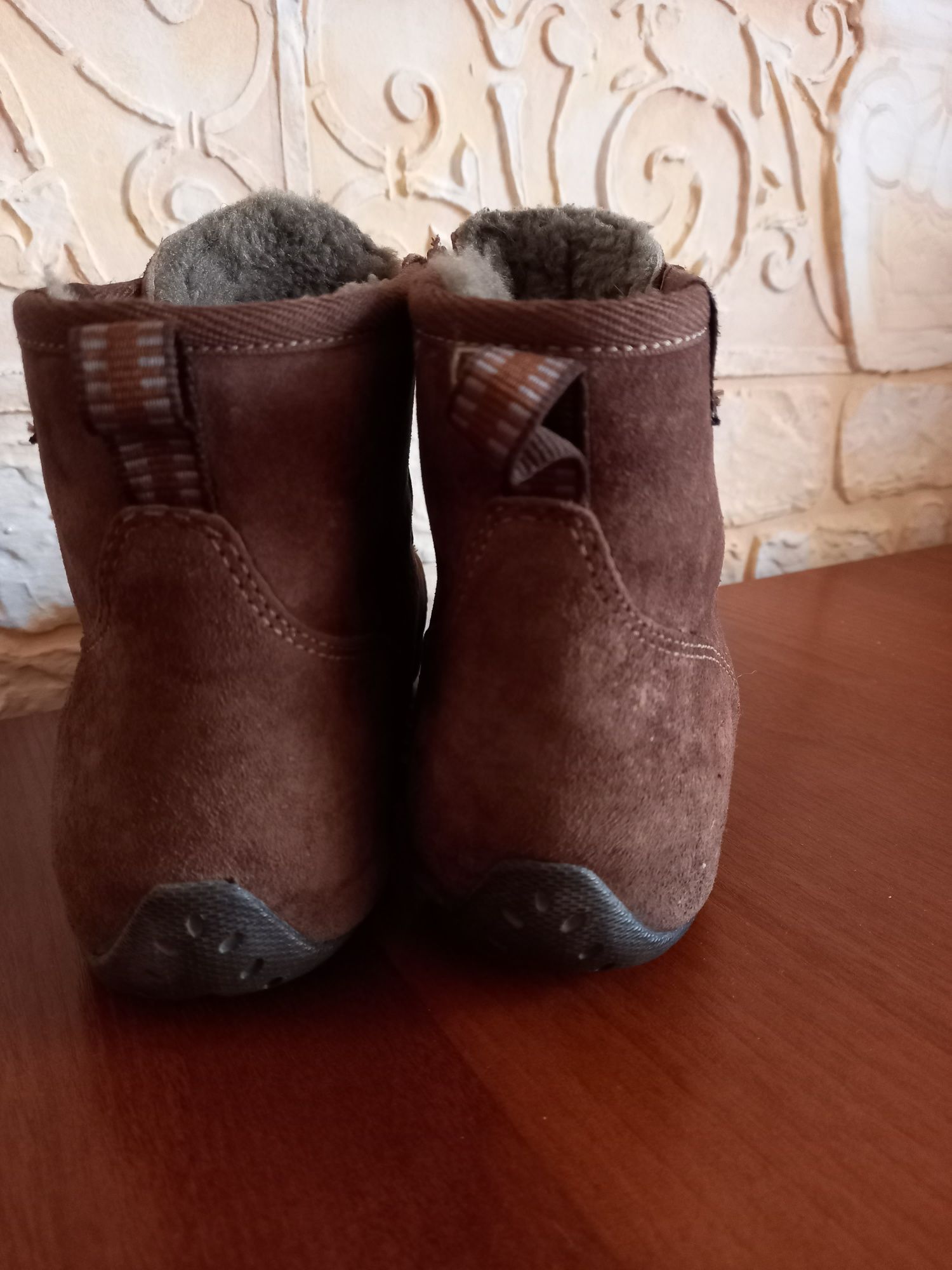 Merrell 22,8 см ботинки полуботинки полусапожки р36 замша  цигейка