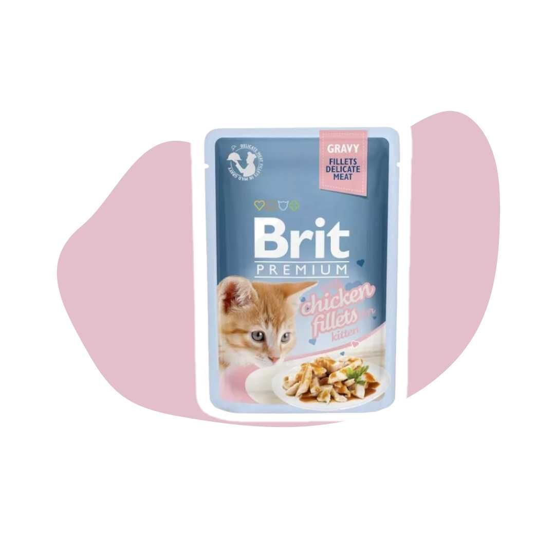 Brit Premium Kitten Fillets in gravy Chicken Kurczak 10x85g kocięta