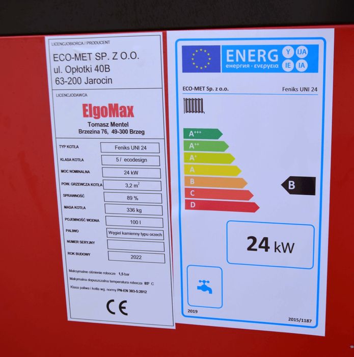 Kocioł zasypowy Feniks UNI 24 kW - nowoczesne i ekologiczne ogrzewanie
