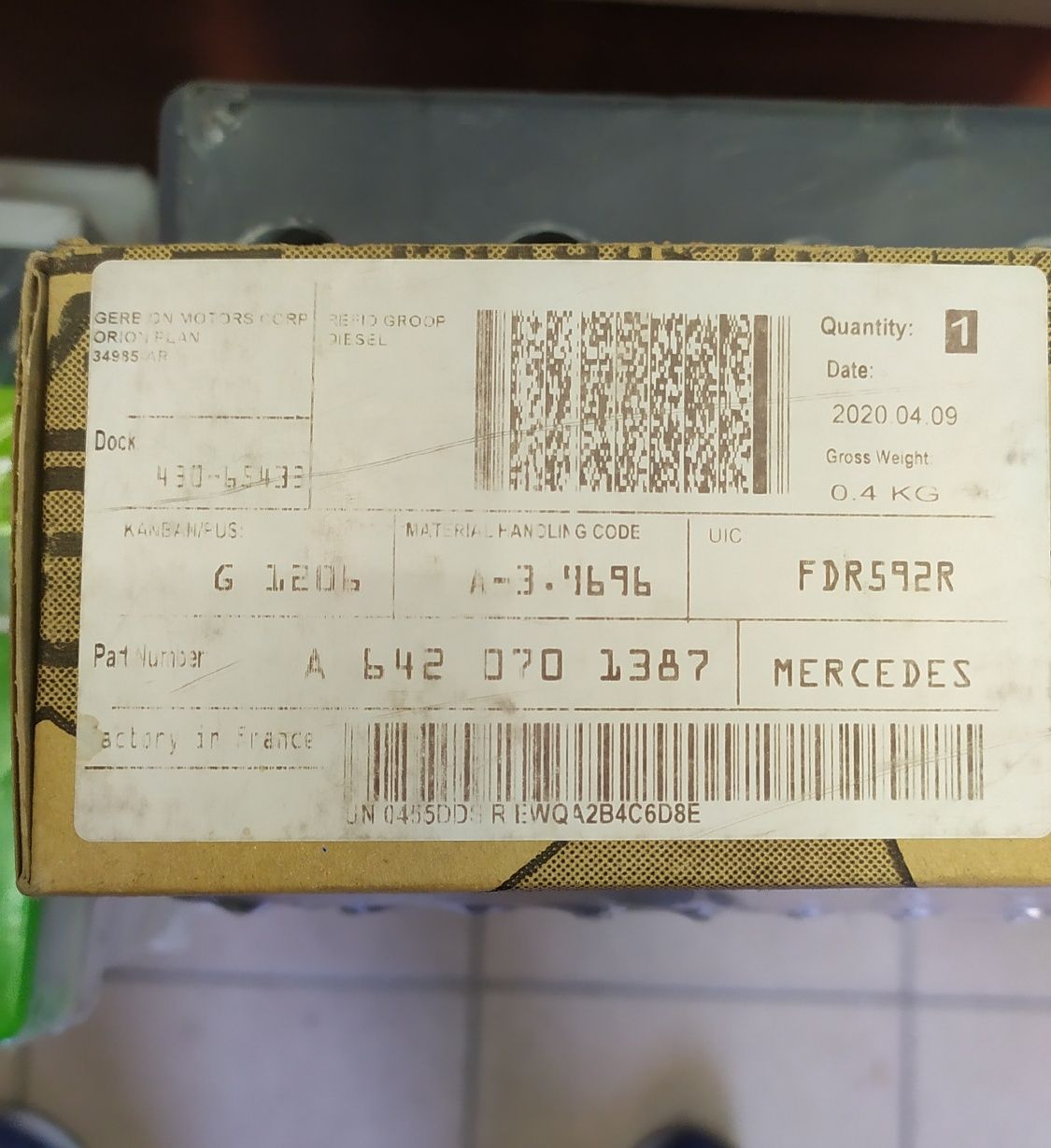 A 6420701387 Нова оригінальна паливна форсунка mercedes Sprinter vito