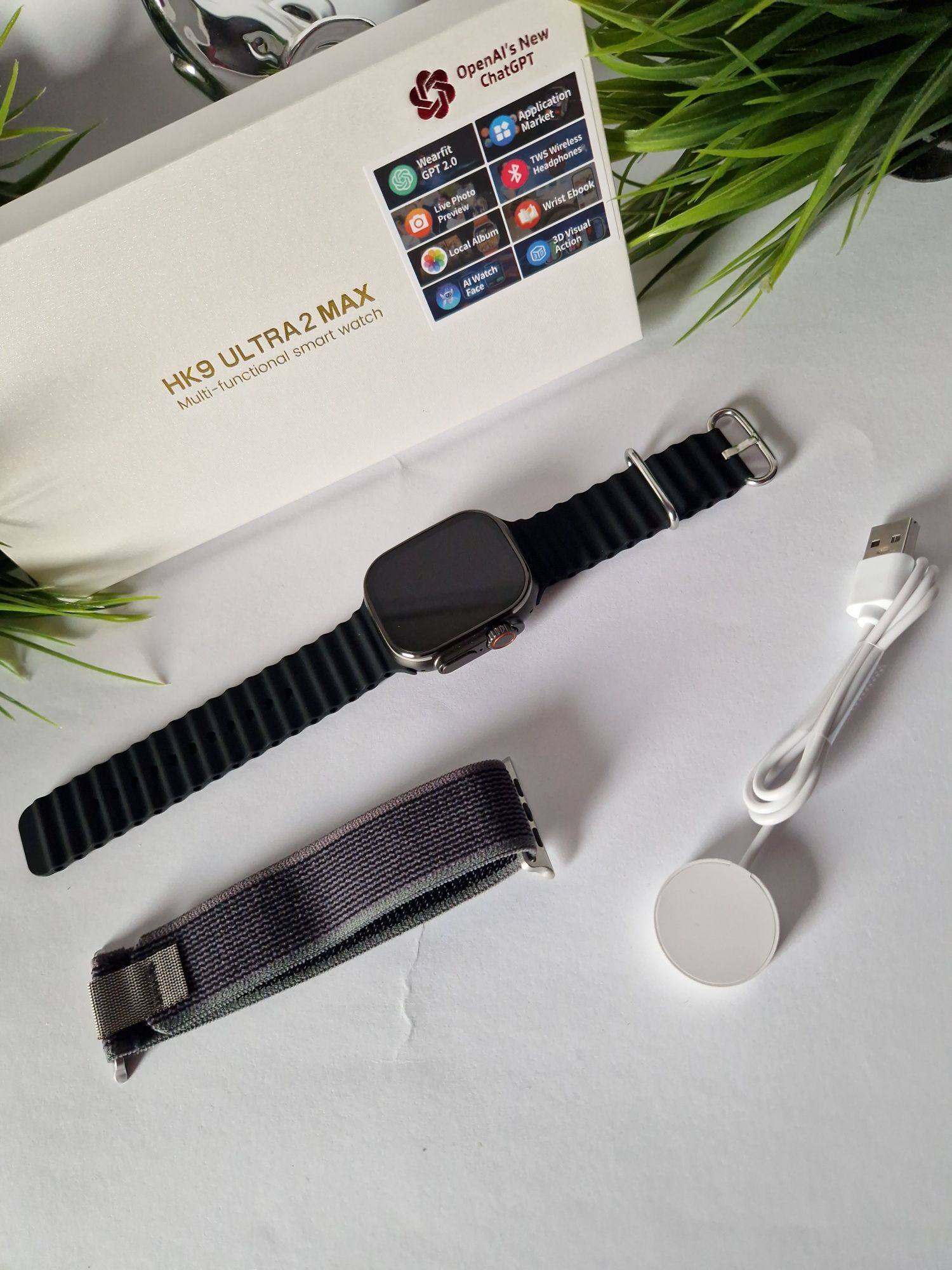 Smartwatch hk9 ultra 2 max, komplet