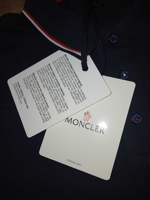 Granatowa koszulka polo Moncler L