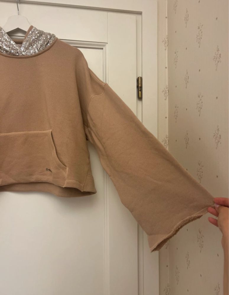 Bluza pinko bezowa