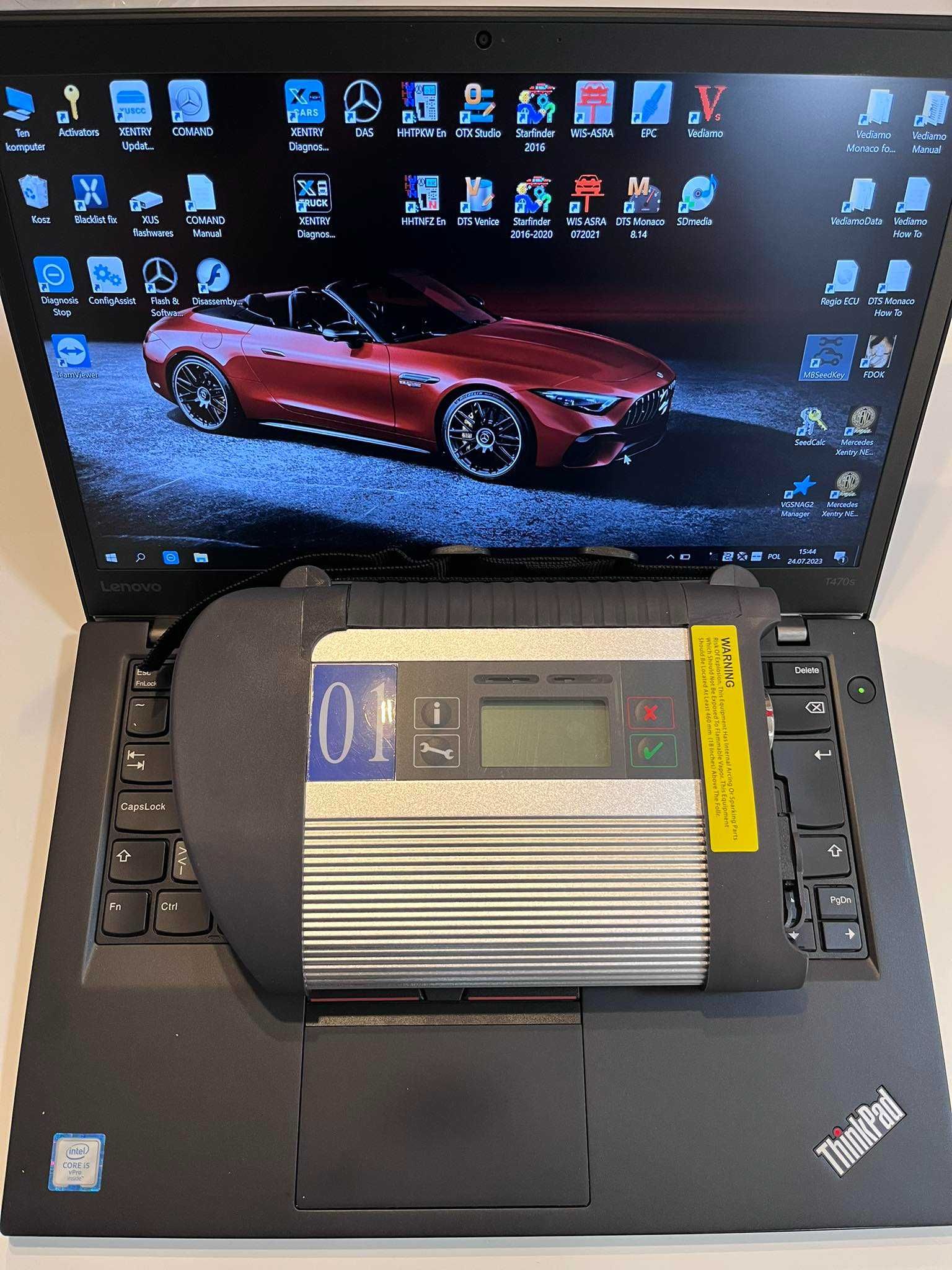 MEGA ZESTAW MB Star Mercedes Diagnosis Xentry C4 EPC Vediamo + Laptop