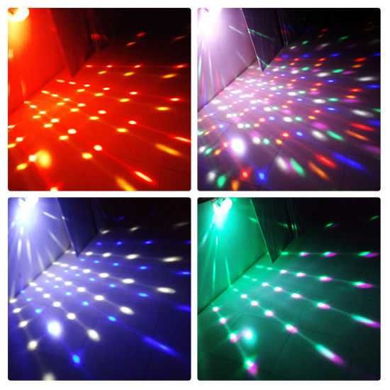 Efekt LED Mini Derby Disco 4 x 3W RGBW MIX Kolorów Music lub Auto