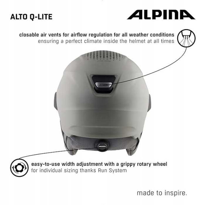 Kask narciarski ALPINA ALTO Q-LITE z przyłbicą Rozm. M 55-59 cm