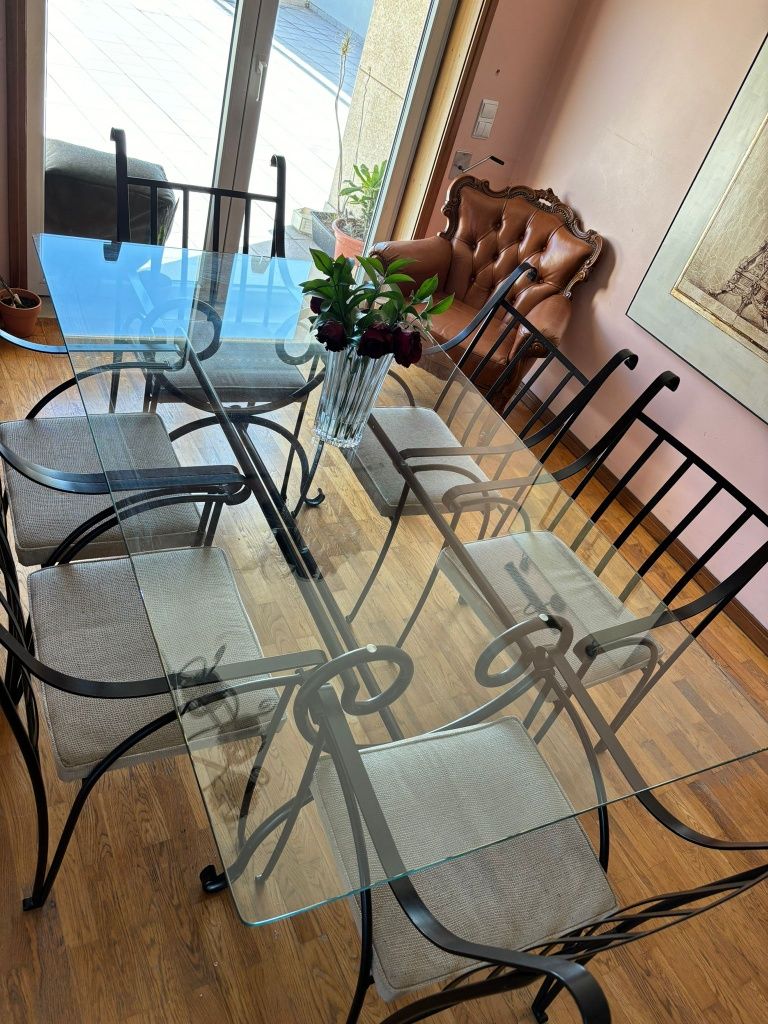 Mesa sala com 6 cadeiras