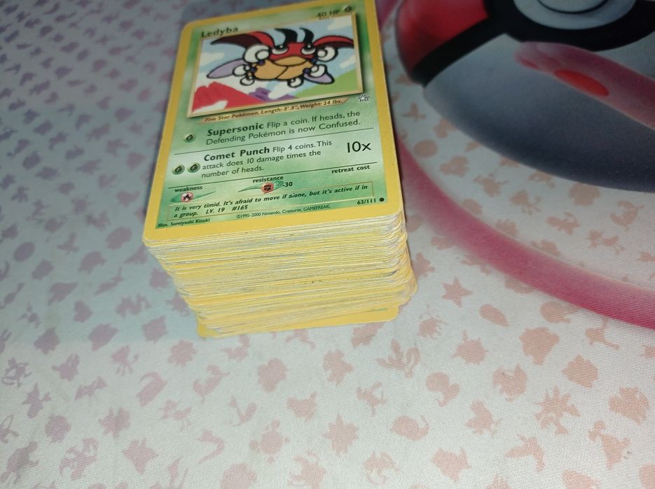 karty pokemon, sety neo, około 150 sztuk