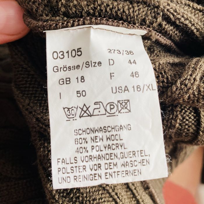 Kardigan z wełny brązowy rozpinany