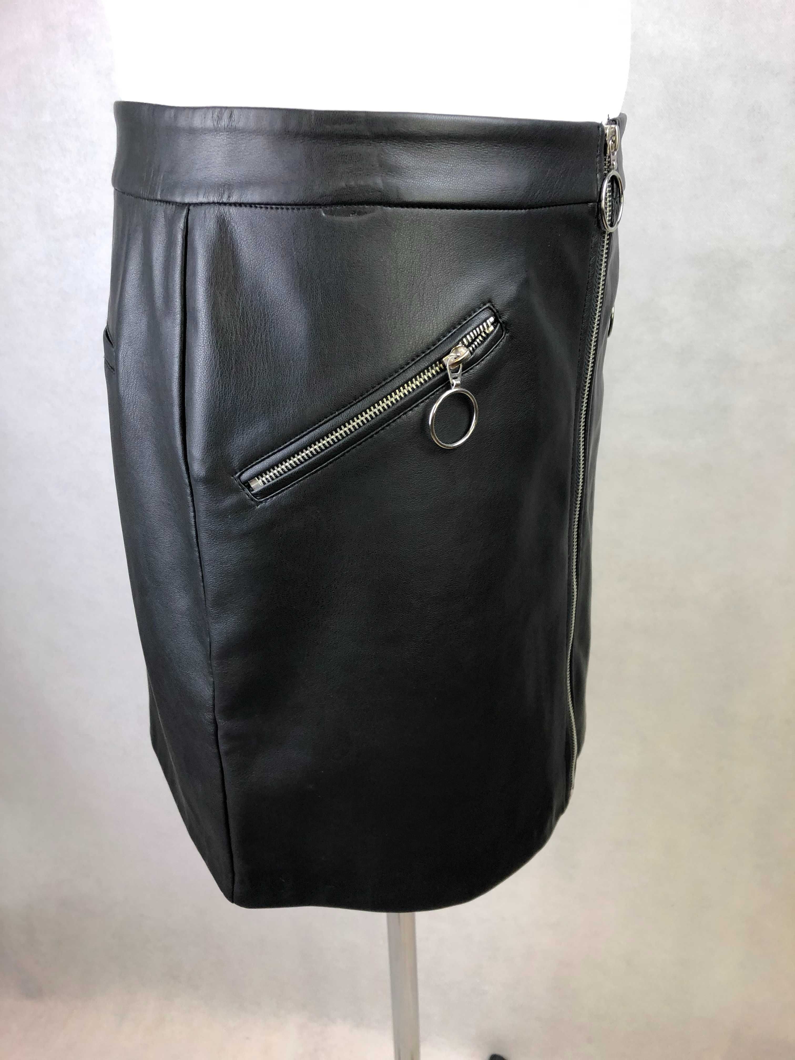 NOWA spódnica mini skóra ekologiczna MANGO L 40 / 42
