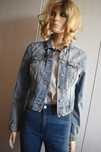 Kurtka jeansowa 36 S dżinsowa ramoneska katana denim krótka H&M bawełn