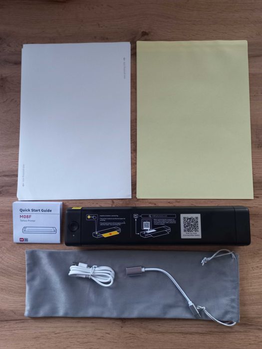 Drukarka termiczna tatuaże drukowanie 20 kalek 10 kartek Phomemo nowa