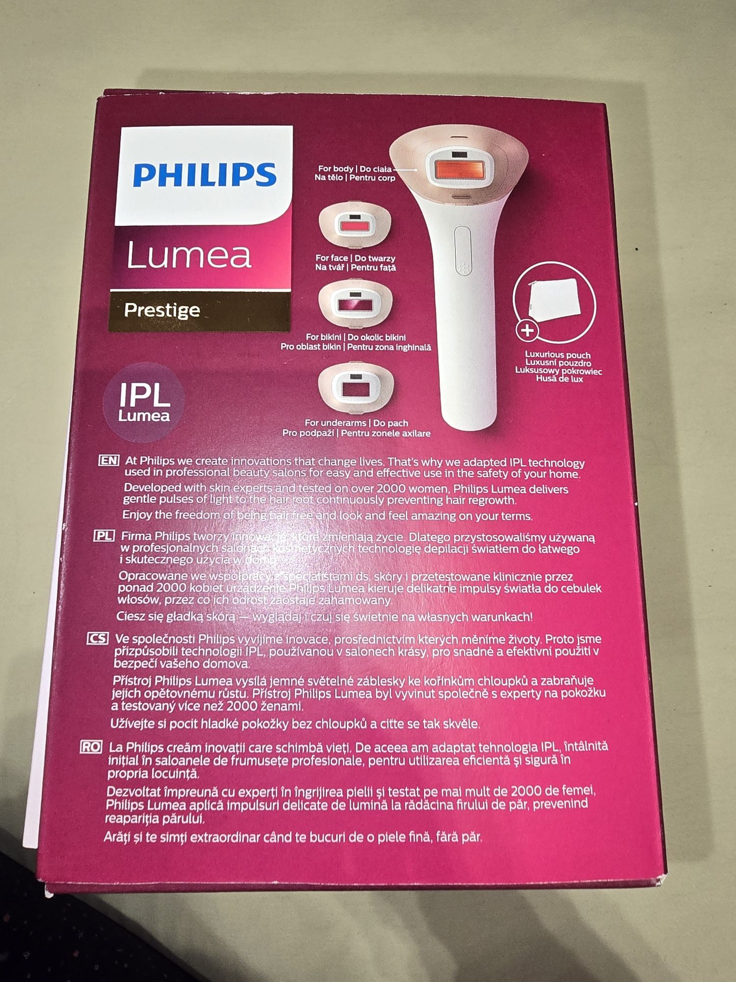 Depilator Philips Lumea Prestige BRI956 nowy