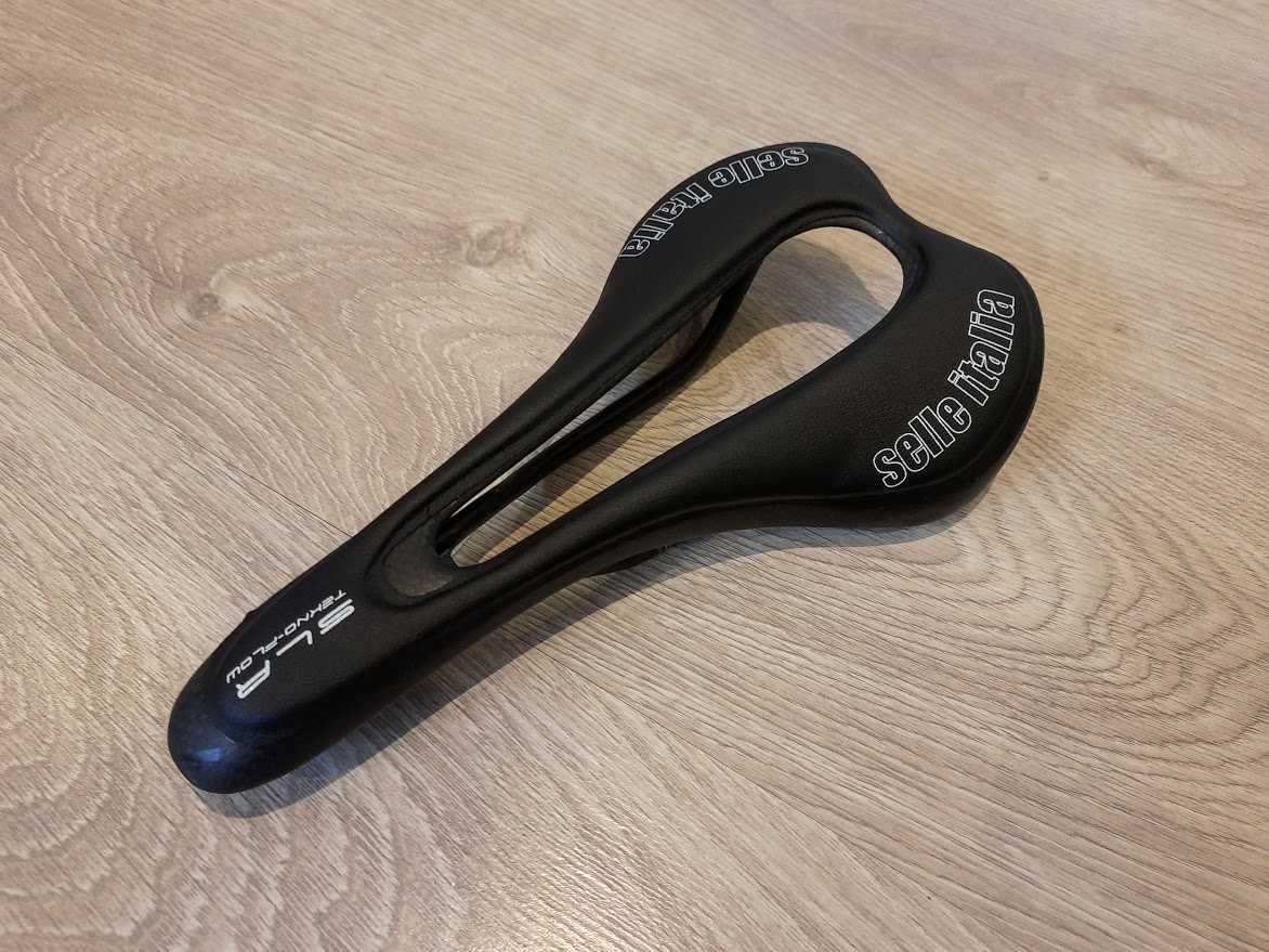 Седло велосипедное Selle Italia SLR carbon, кожа, легкое