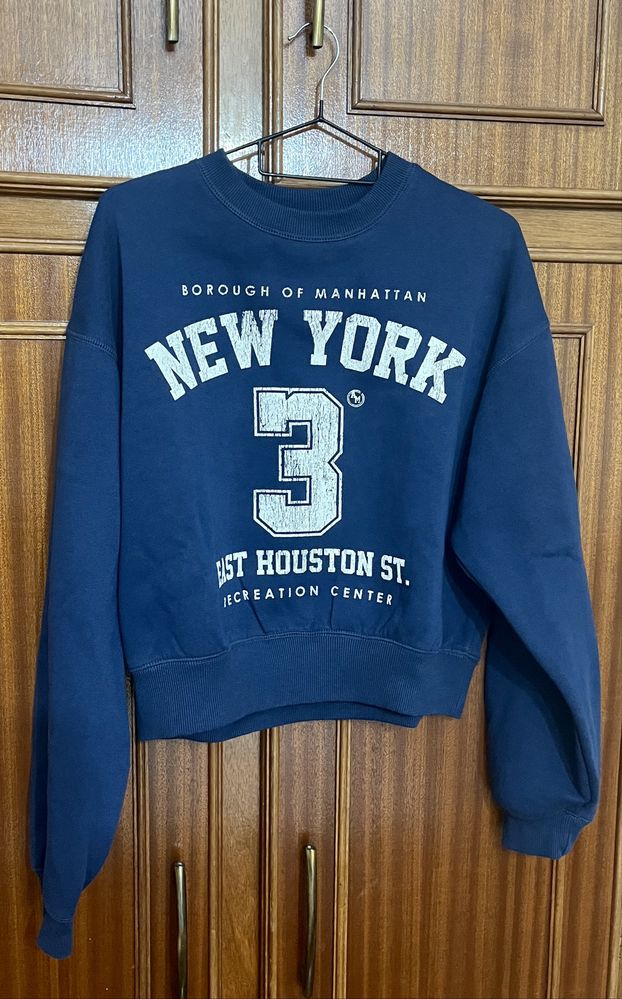 Moletom Curto Azul