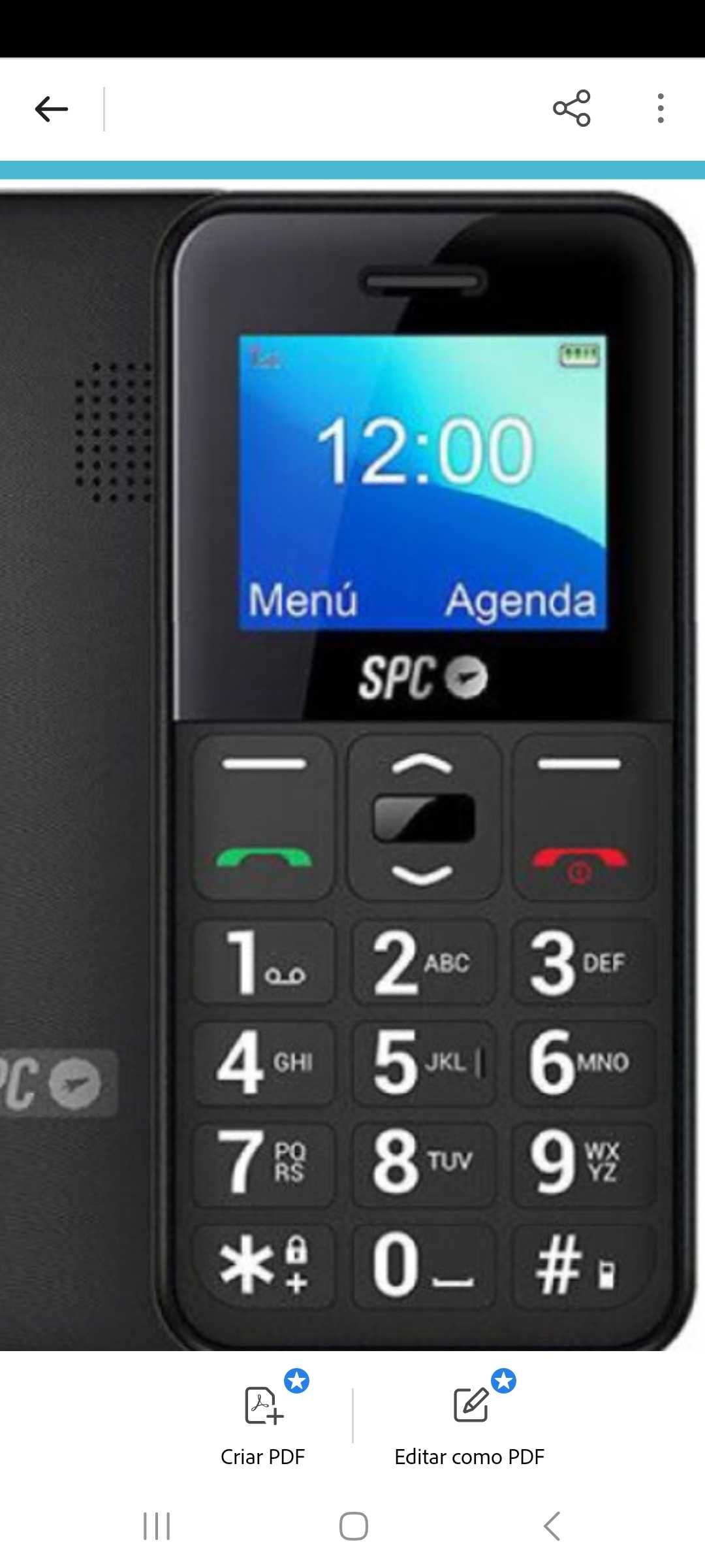 Telemovel SPC com numeros grandes