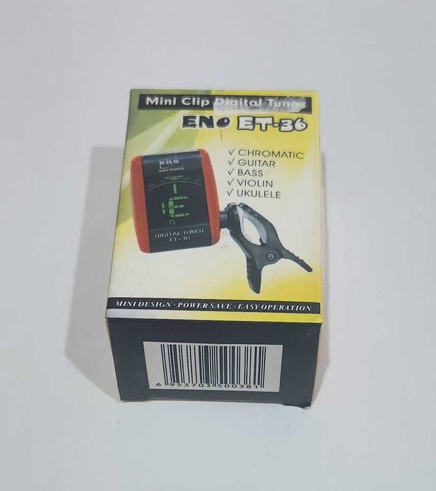 ENO ET-36 tuner gitarowy Clip-on LCD cyfr chromatyczny do gitary bas