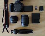 Máquina Fotográfica Canon EOS 250D + 2 Objetivas EF-S 18-55mm f/4-5.