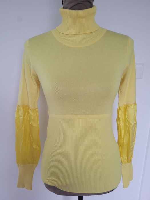 Żółty golf apart wiskoza+jedwab