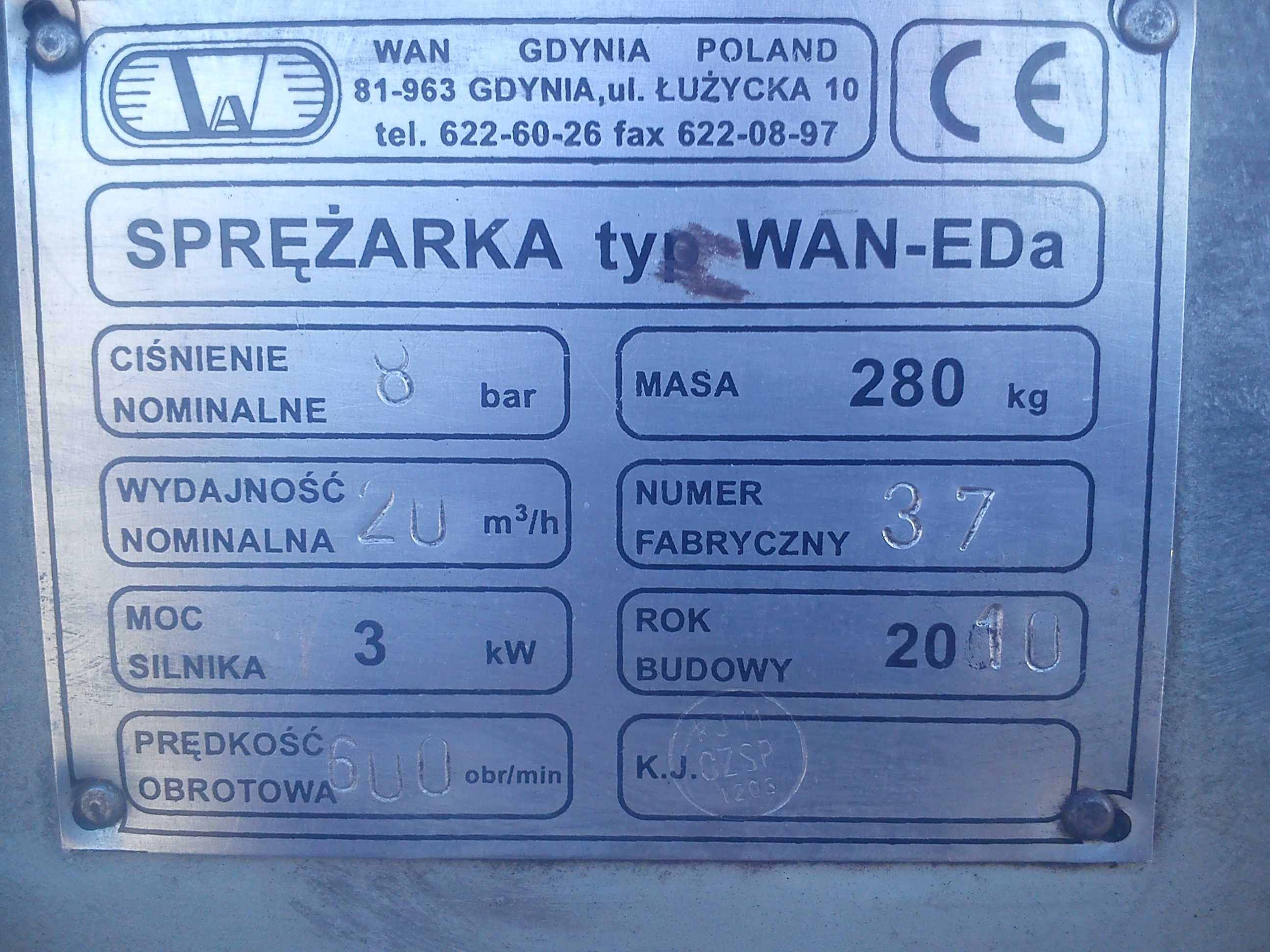 Sprężarka kompresor 240L WAN KPW 240/L-11
