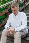 Чоловіча вишиванка біла по білому