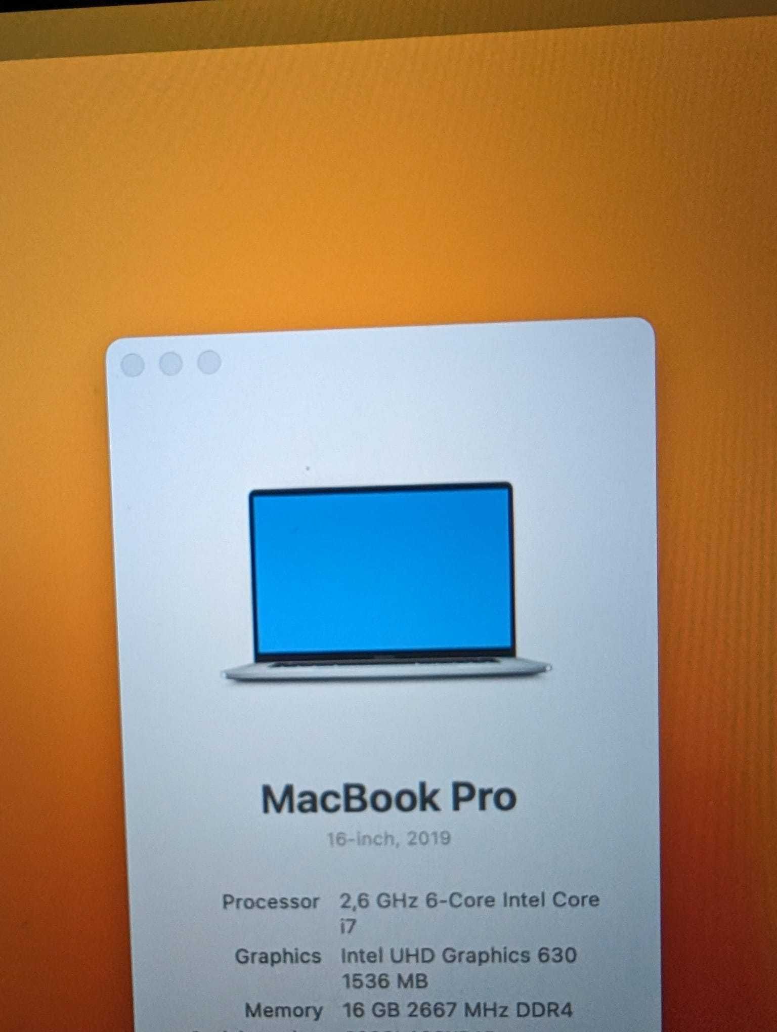 MacBook Pro i7 (16 polegadas, 2019) Touch Bar