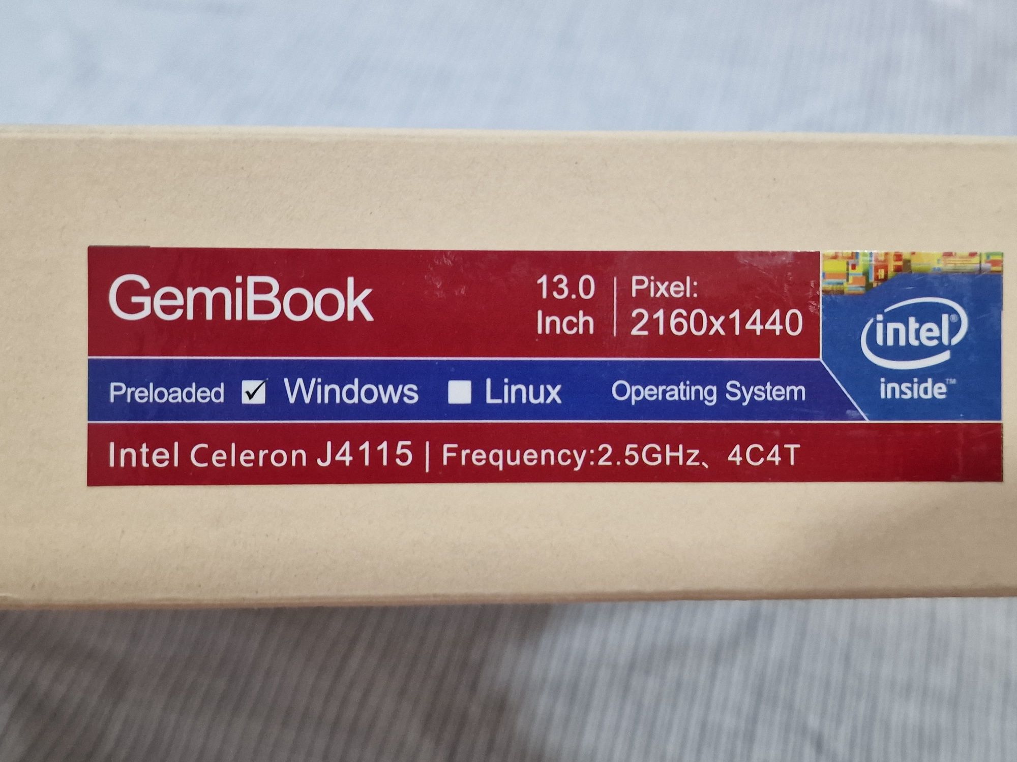 CHUWI GemiBook, Tela 13" 2K, 12GB RAM, 256GB SSD