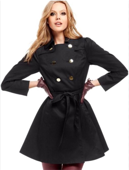 Плащ тренч h&m чорний