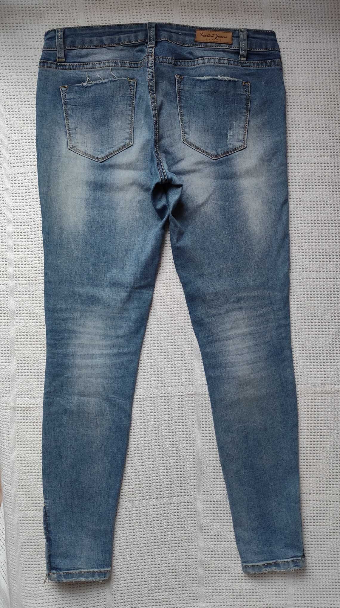 Toxik3 piękne błękitne cieniowane rurki spodnie jeansowe jeans M