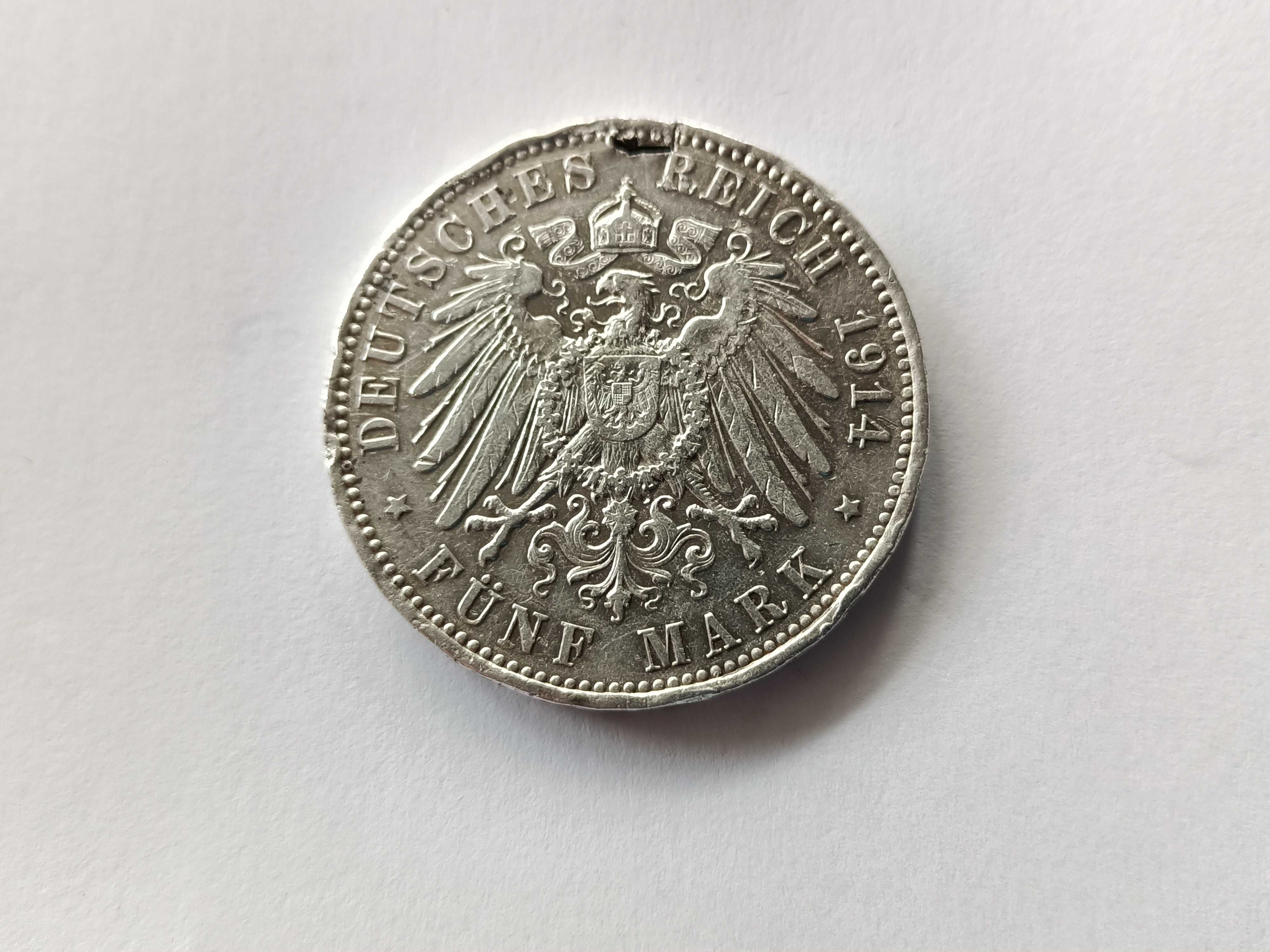 5 marek 1914 A Niemcy oryginał Srebro