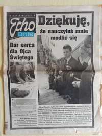 Kolekcjonerski egzemplarz gazety "Echo Dnia" wyd.radomskie z 5.04.2005