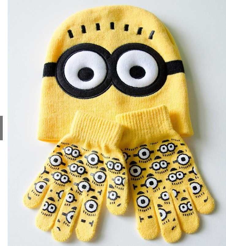 Czapka + rękawiczki Minionki Nowe komplet