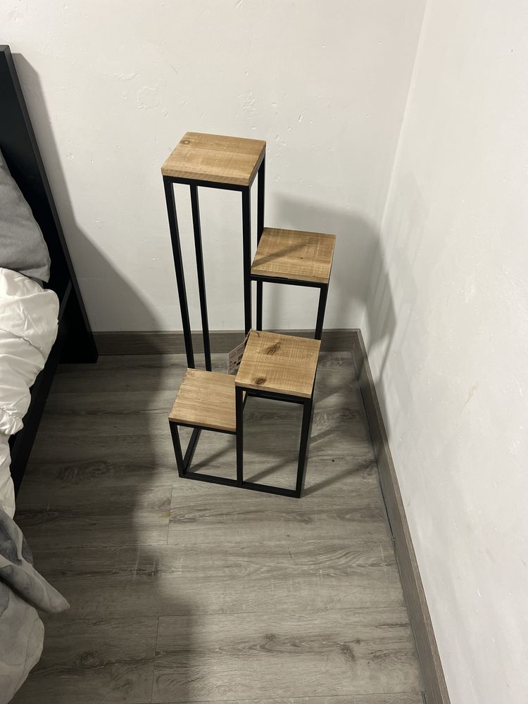 SUPORTE PARA PLANTAS PRETO E BEGE HÔMA