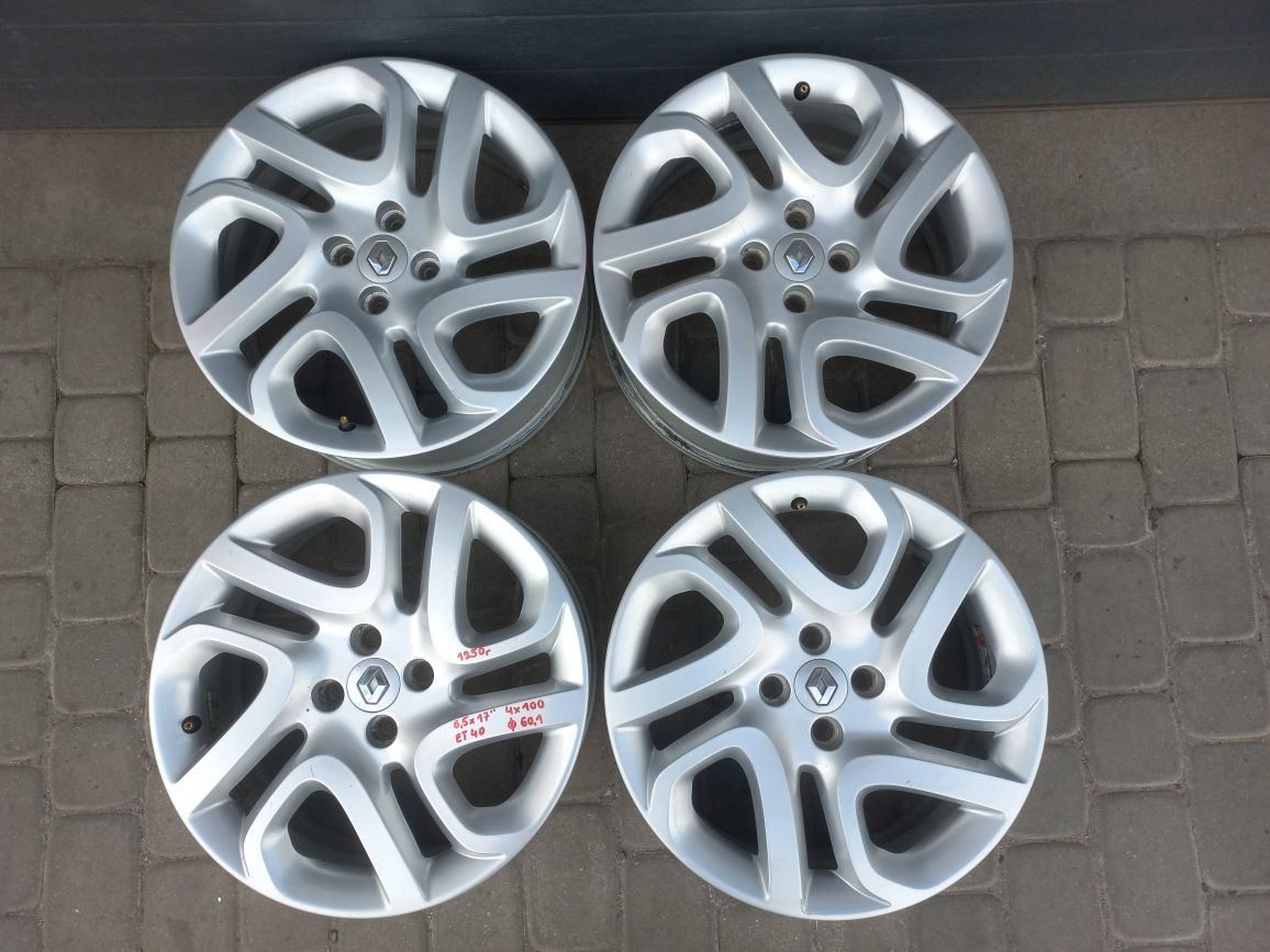 Felgi aluminiowe 17" 4x100 Renault