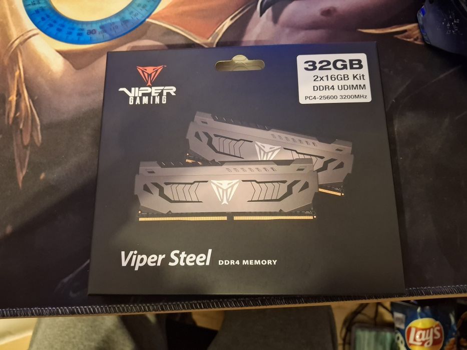 Pamięć Ram 32GB (2x16GB) 3200MHz CL16 Patriot Viper Steel NOWE.