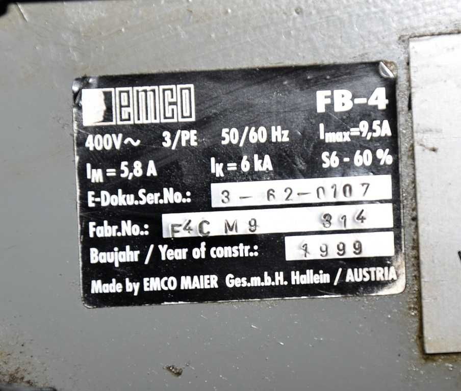 Frezarka uniwersalna - EMCO FB - 4 NC