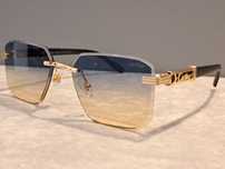 CARTIER męskie zlote nowe okulary przeciwsłoneczne logo filtr uv 400