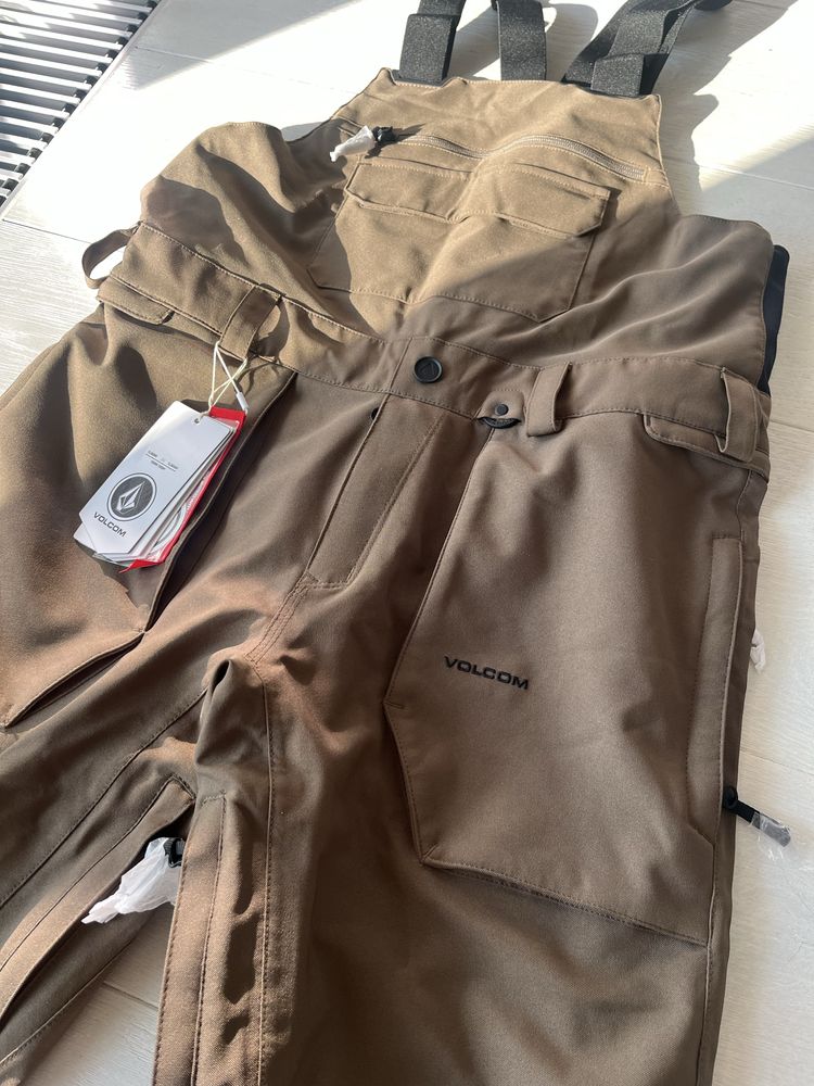 Spodnie Volcom roan bib overall 15k S  snowboard narty narciarskie