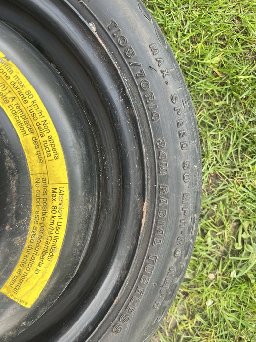 Koło zapasowe 14” Dojazdowe - Dojazdówka - T105/70/R14 - 4x100