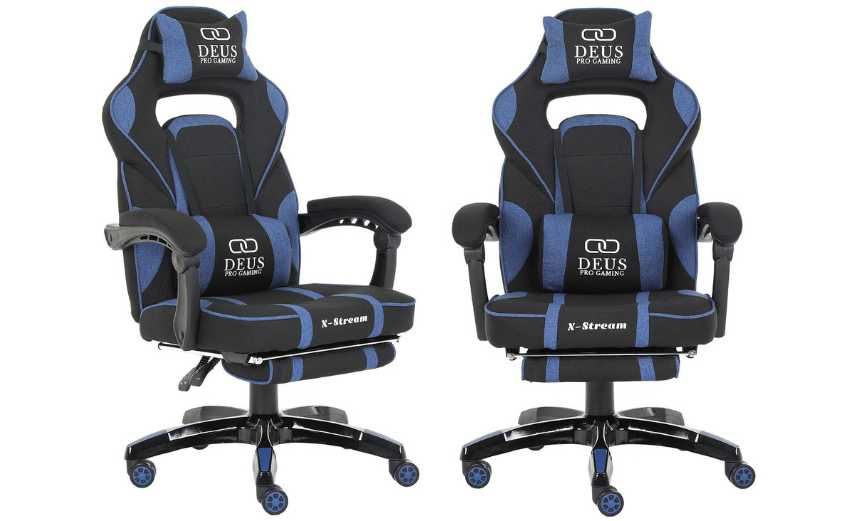 Fotel Gamingowy DEUS X-Stream Blue z tkaniny