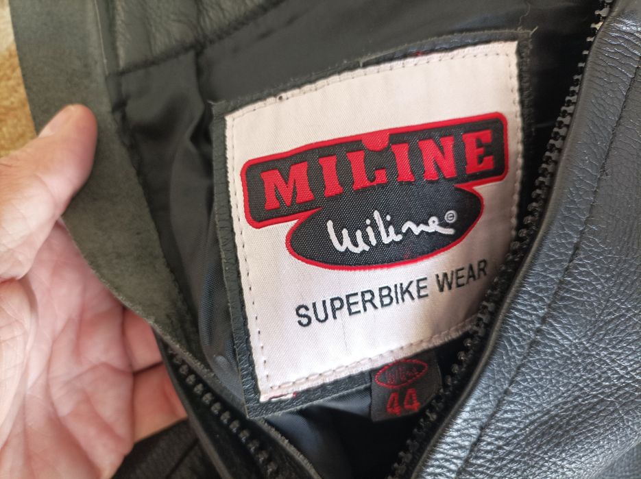 Calças em pele para mota