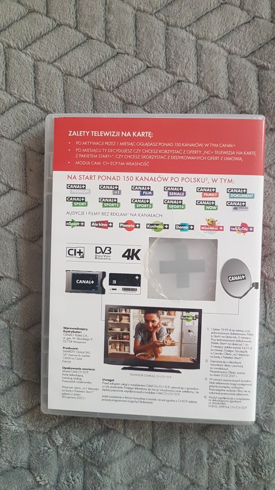 Nc+na kartę moduł Cam CI do telewizji na kartę bez umowy