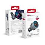 Ładowarka samochodowa 65W+20W Laptop USB typ C Forcell 3000 mA