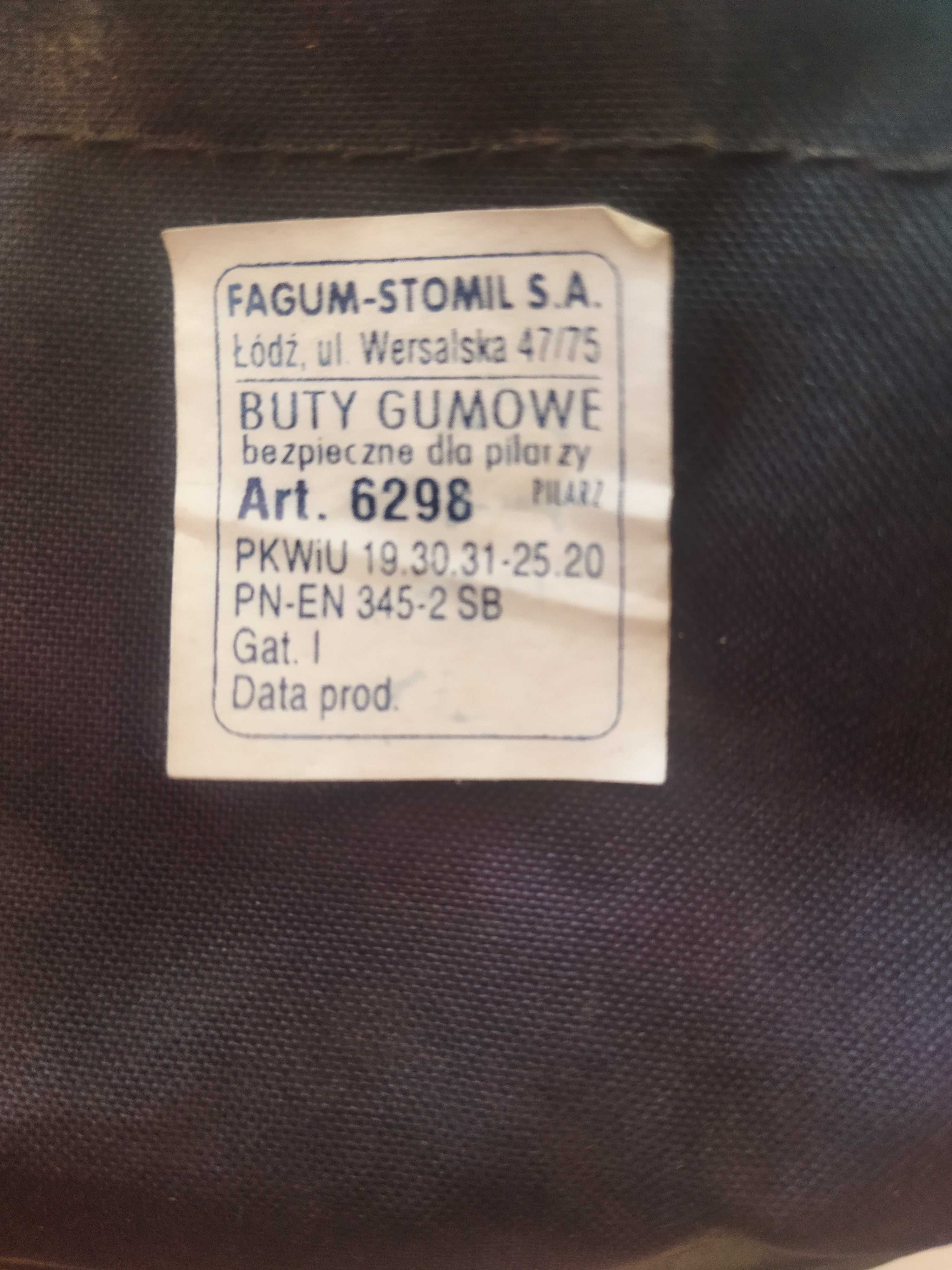 buty gumowe fagum stomil  pilarz rozm 43