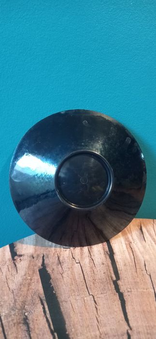 Vintage eksplozja kolorów emaliowana miseczka na biżuterię lub cukierk