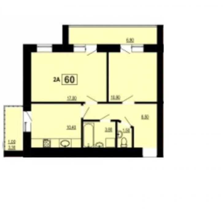 Продаж світлої 2 кім.квартири,вул. Галицька