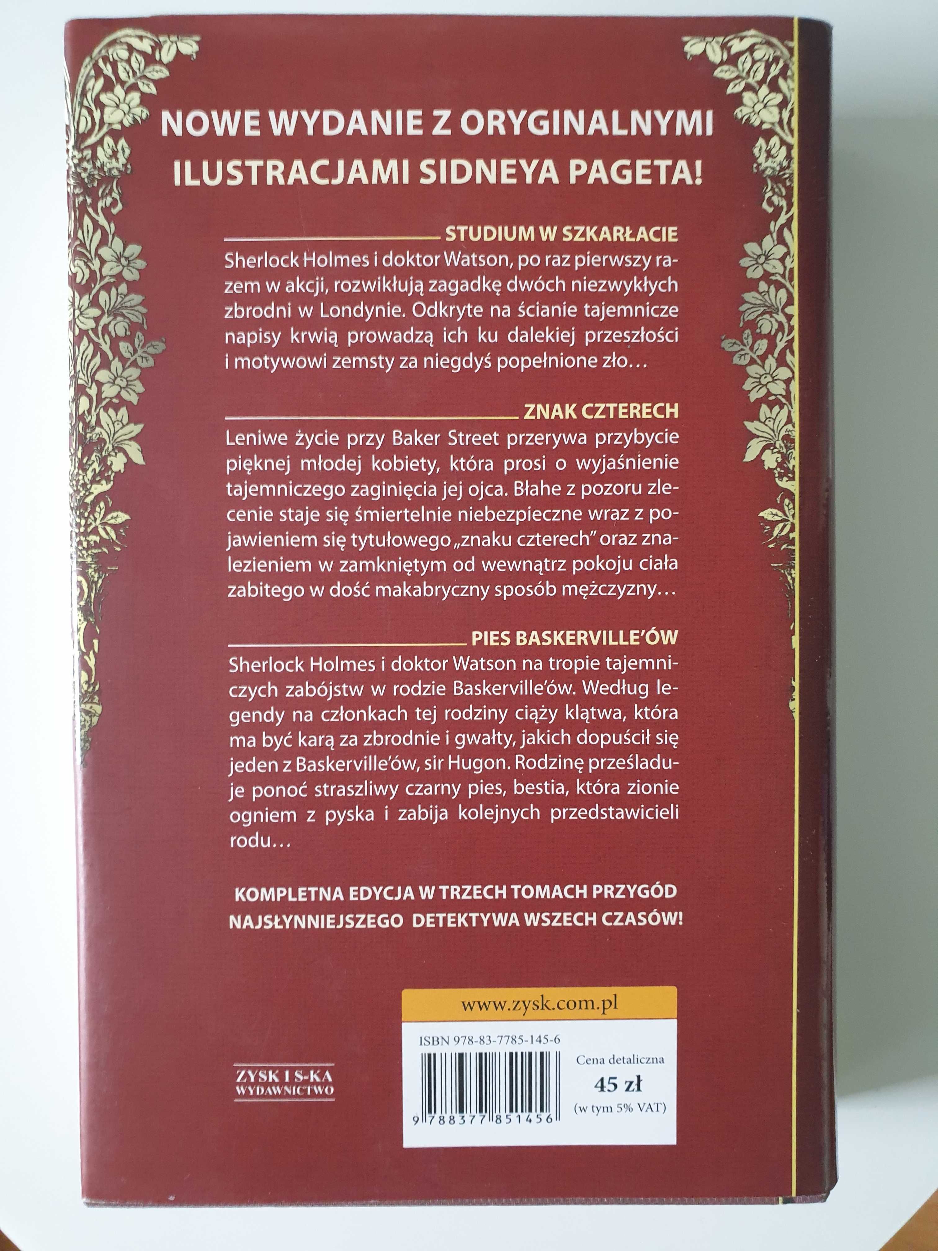 Studium w Szkarłacie, Znak Czterech, Pies Baskerville'ów